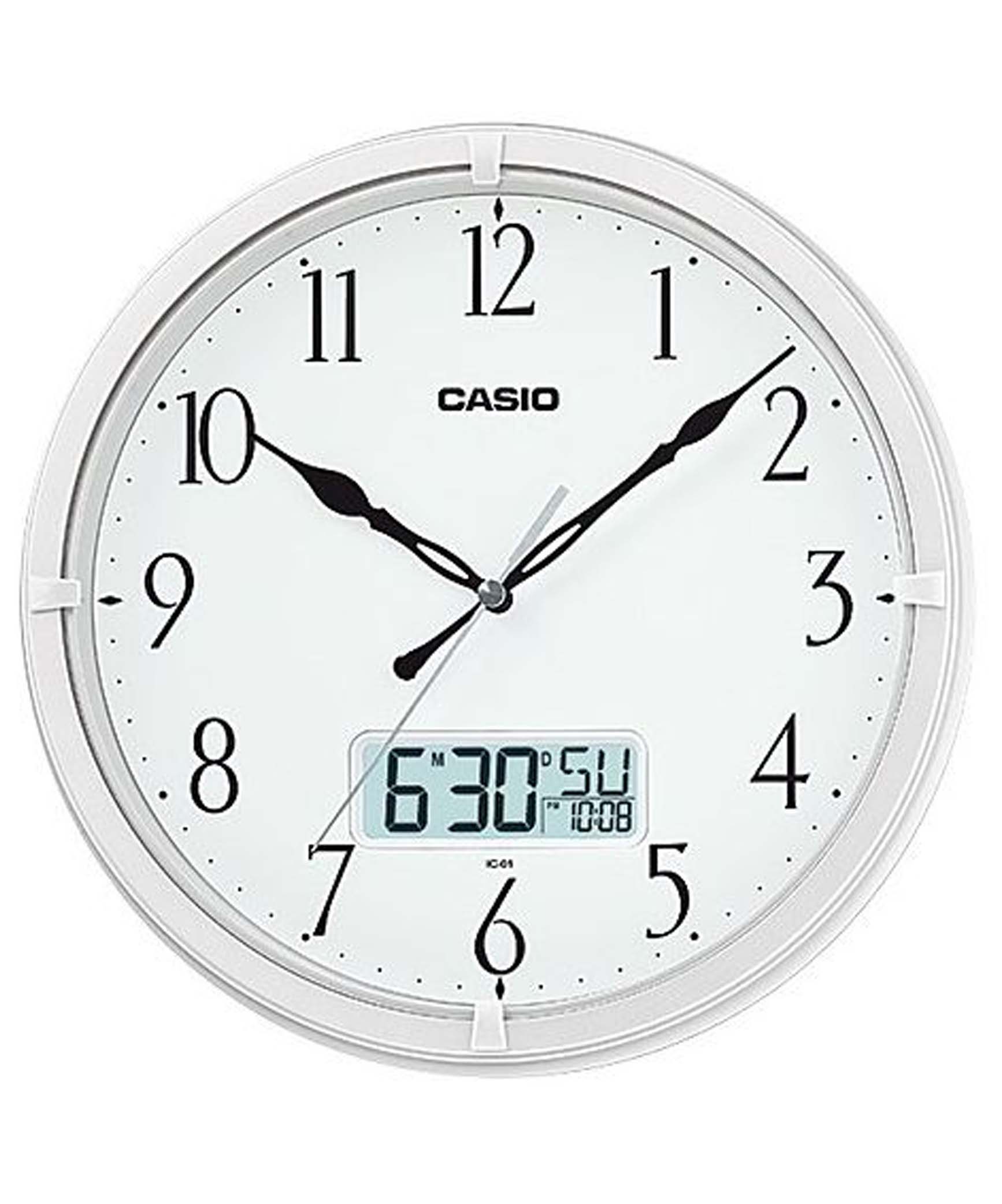 Casio, Analog-Digital Display, Wall Alarm Clock, IC-01-7DF