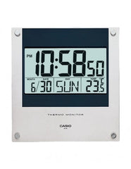 Casio, Wall Clock, Digital Display, Silver & Blue, ID-11S-2DF