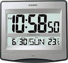 Casio, Wall Clock, Digital Display, Silver , ID-14S-8DF