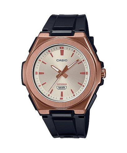 Casio men analog watch, black dial with comfortable strap, model CS-LWA-300HRG-5EVD, Bahrain
