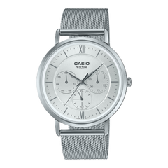 Casio,Men's Watch Analog, Silver Dial Silver Stainless Steel Mesh Band, MTP-B300M-7AVDF