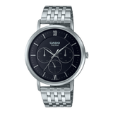 Casio,Men's Watch Analog, Black Dial Silver Stainless Steel Band, MTP-B300D-1AVDF