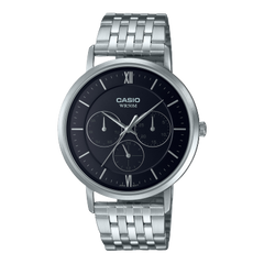 Casio,Men's Watch Analog, Black Dial Silver Stainless Steel Band, MTP-B300D-1AVDF