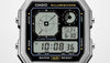 Casio Men's Watch Digital Dial Silver Dial with Silver Stainless Steel Band, A130WE-1ADF