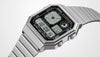 Casio Men's Watch Digital Dial Silver Dial with Silver Stainless Steel Band, A130WE-1ADF