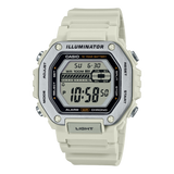 Casio Men's Watch Digital Dial With White Resin Band, MWD-110H-8AVDF