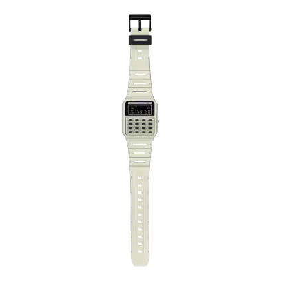 Casio Calculator Unisex Watch Digital Dial with Beige Resin Strap, CA-53WB-8BDF