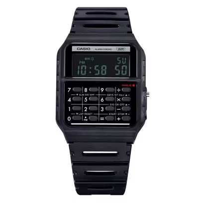Casio Calculator Unisex Watch Digital Dial with Black Resin Strap, CA-53WB-1BDF