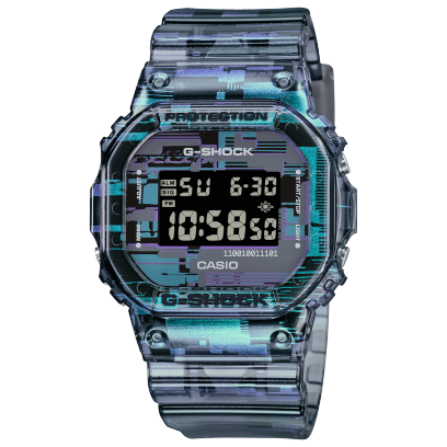 G-Shock men analog watch, mulitcolor dial with multicolor resin band, model GS-DW-5600NN-1DR, Bahrain