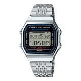 Casio Vintage Men's Bluetooth Watch Digital Dial with Silver Stainless Steel Band, ABL-100WE-1ADF