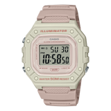 Casio, Men’s Watch Digital, White Dial Pink Resin Band, W-218HC-4A2VDF