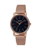 Casio, Womenâ€™s Watch Analog, Black Dial Black Stainless Steel Band, LTP-E412MPG-1AD