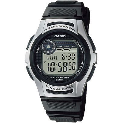 Casio, Men’s Watch Digital,Black Dial Black Resin Band, W-213-1AVDF