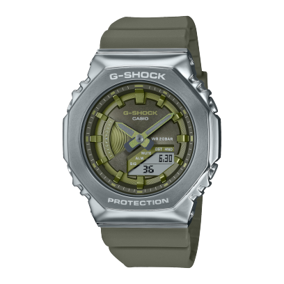 G-Shock Men's Watch Analog & Digital Combo, Green Dial Green Resin Band, GM-S2100-3ADR