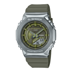 G-Shock Men's Watch Analog & Digital Combo, Green Dial Green Resin Band, GM-S2100-3ADR