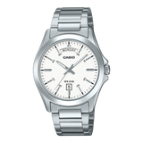 Casio Men's Watch Analog White Dial With Stainless Steel Band, MTP-1370D-7A3VDF