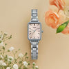 Casio Rectangular Petite Women's Watch Analog Pink Dial With Silver Stainless Steel Band, LTP-V009D-4EUDF