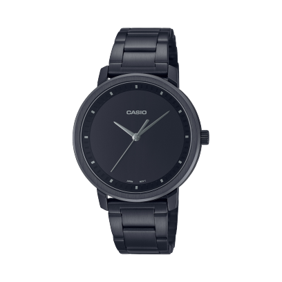 Casio men analog watch, black dial with comfortable strap, model CS-LTP-B115B-1EVDF, Bahrain