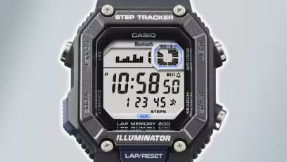 Casio Bluetooth Step Tracker Unisex Watch Digital Dial With Black Resin Strap, WS-B1000-1AVDF