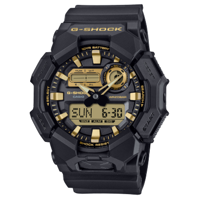G Shock Analog and Digital Men's Watch with Black Dial and Black Resin Band,1A9DR