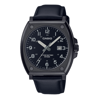 Casio, Men's Watch Analog,Black Dial Black Stainless Steel Band, MTP-E715L-1AVDF