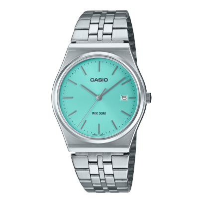 Casio, Men's Watch Analog, Green Dial Silver Stainless Band, MTP-B145D-2A1VDF