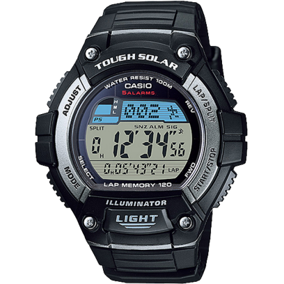 Casio, Men’s Watch Digital, Grey Dial Black Resin Band, W-S220D-1AVDF