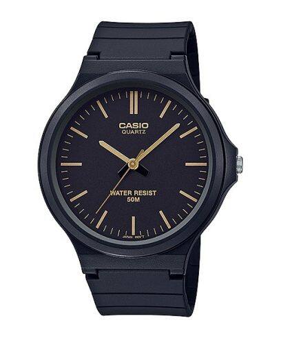 Casio, Men’s Watch Analog, Black Dial Black Resin Band, MW-240-1E2VDF