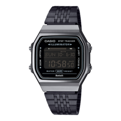 Casio Vintage Men's Bluetooth Watch Digital Dial with Black Stainless Steel Band, ABL-100WEGG-1BDF