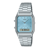 Casio, Men's Watch Vintage Collection Analog-Digital Blue Dial Silver Stainless Steel, 2A1MQYDF