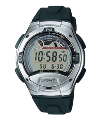 Casio, Men’s Watch Digital, Silver Dial Black Resin Band, W-753-1AVDF