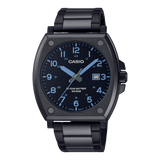 Casio, Men's Watch Analog,Black Dial Black Stainless Steel Band, MTP-E715D-1AVDF