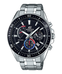 EdificeMen's Watch Analog Black Dial with Silver Stainless Steel Band, EFR-552D-1A3VUDF