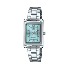 Casio Women's Watch Analog Tiffany Blue Dial with Silver Stainless Steel Band, LTP-1234DD-2ADF