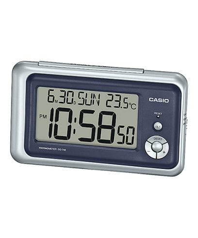 Casio, Digital Desk  Alarm Clock,Grey, DQ-748-8DF