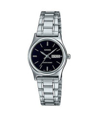 Casio, Women’s Watch Analog, Black Dial Stainless Steel Band, LTP-V006D-1B2UD