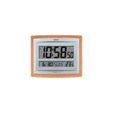 Casio Wall & Table Clock, Digital Display, Silver & Wood Grain Pattern, ID-15SA-5DF