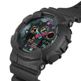 G-Shock Men's Watch Analog & Digital Combo, Black & Green Dial Black Resin Band, GA-100MF-1ADR