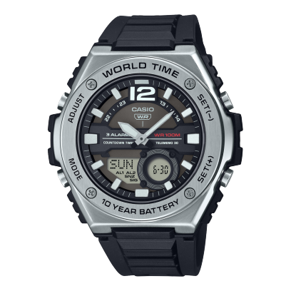 Casio men analog watch, brown dial with comfortable strap, model CS-MWQ-100-1AVDF, Bahrain