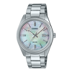 Casio Men's Watch Analog Multicolor Dial With Silver Stainless Steel Band, MTP-1302DS-7AVDF