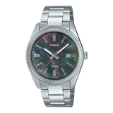 Casio Men's Watch Analog Mother Of Pearl Dial with Stainless Steel Band, MTP-1302DS-1AVDF