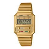 Casio, Men's Watch Digital, Gold Dial Gold Stainless Steel Band, A100WEG-9ADF