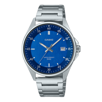 Casio men analog watch, blue dial with comfortable strap, model CS-MTP-E705D-2E, Bahrain