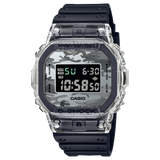 G-Shock Men's Watch Digital Transparent Dial with Black Resin Band, DW-5600SKC-1DR