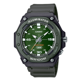 Casio Men's Watch Analog Green Dial With Black Resin Band, MW-620H-3AVDF