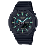 G-Shock Men's Watch Analog-Digital Dial with Black Resin Strap, GA-2100RC-1ADR