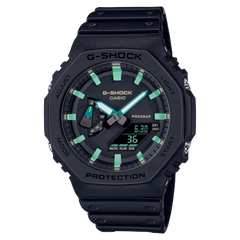 G-Shock Men's Watch Analog-Digital Dial with Black Resin Strap, GA-2100RC-1ADR