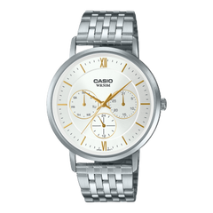 Casio,Men's Watch Analog,White Dial Silver Stainless Steel Band, MTP-B300D-7AVDF