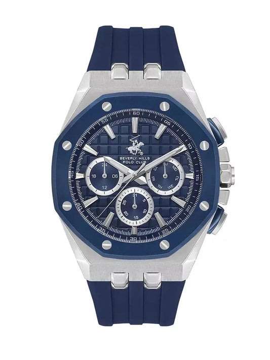 Beverly Hills Polo Club, Men's, Analog Watch, Blue Dial, with Silicone Band, BH-BP3624X.399