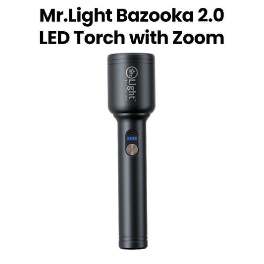 Mr.Light  Rechargeable Flashlight 2.0-1060  Lumens with Telescopic Zoom Function rechargeable LED lighting for home and outdoor use
